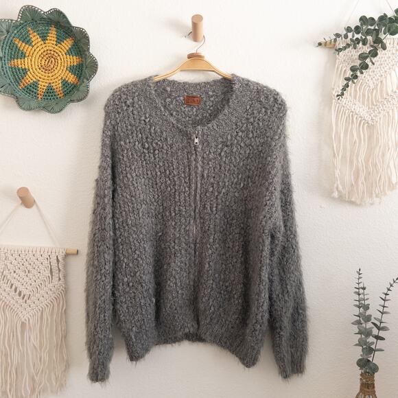 POL Gray Zip Up Sweater Cardigan Size Small - Picture 1 of 4